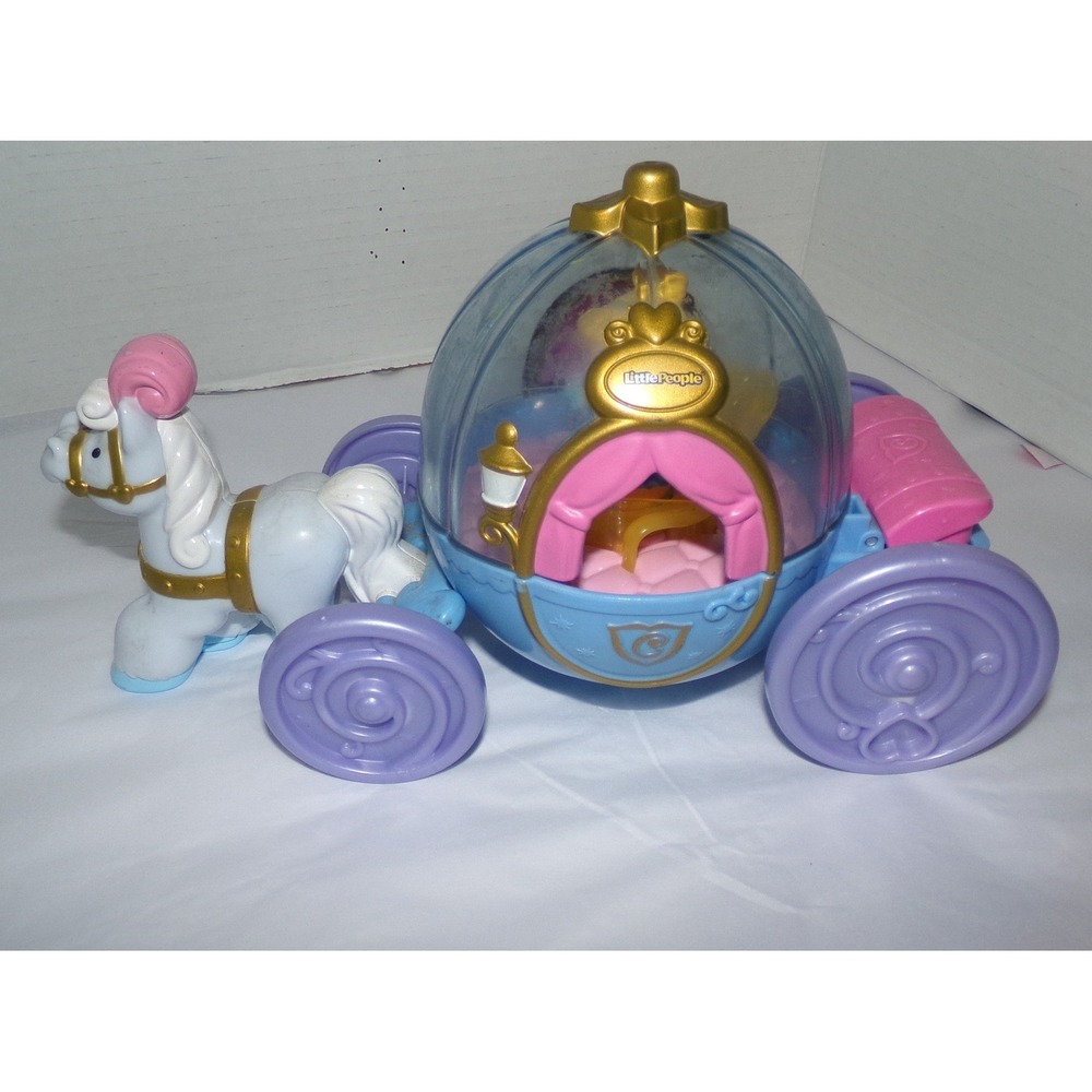 Fisher-Price Little People Disney Princess Cinderella Horse and Carriage Blue